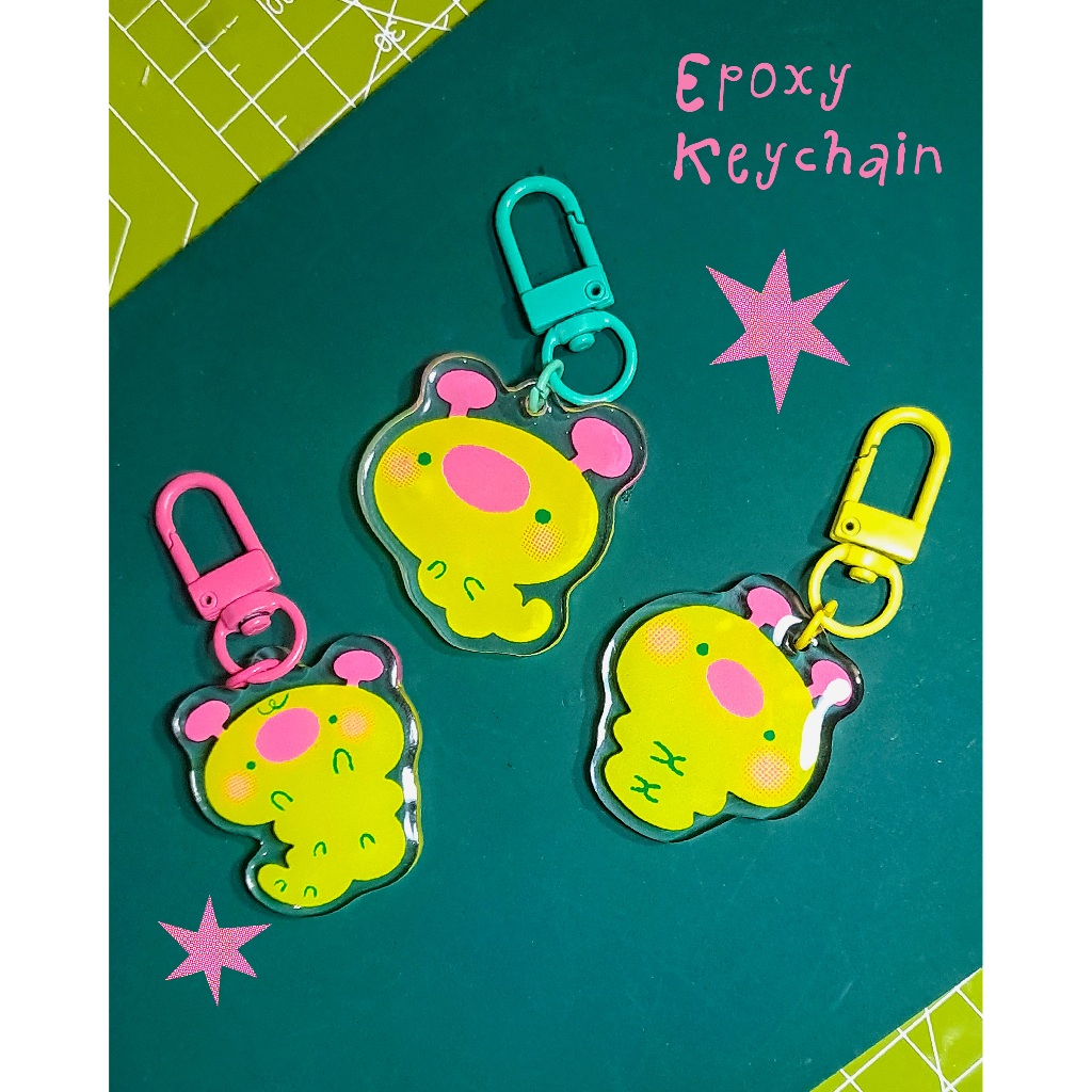 Wiggly Epoxy Keychain