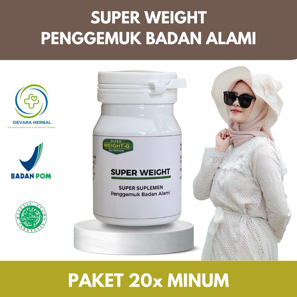 VIRAL Super Weight  Gain Penggemuk Badan Suplemen Penambah Berat Badan Terbukti Ampuh