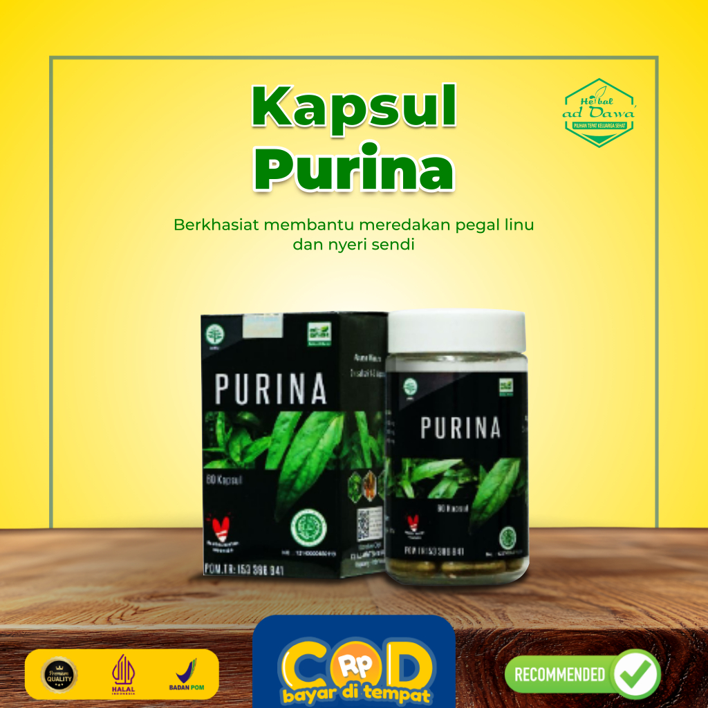 Obat Herbal Asam Urat dan Nyeri Sendi Purina Al Afiat isi 60