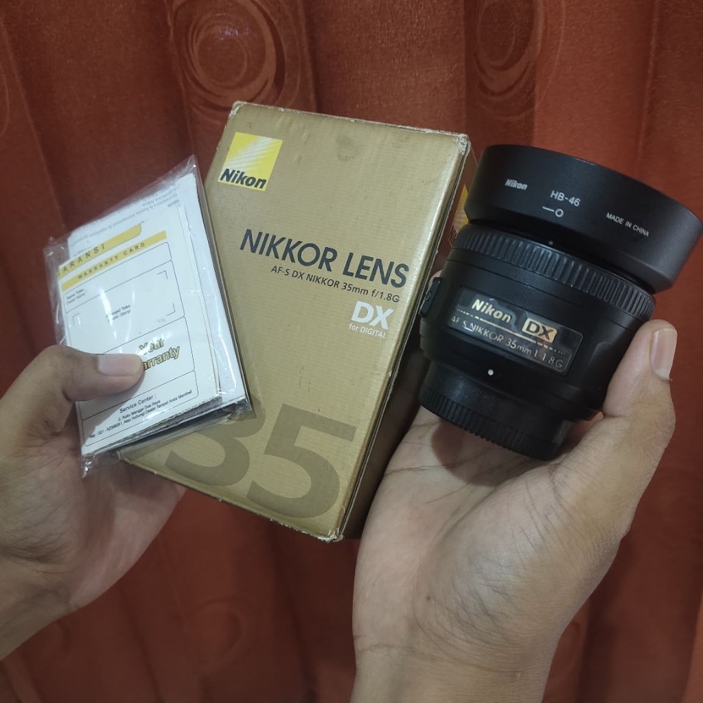 Lensa Fix 35 mm F1.8 NIKON - Like New Kondisi Istimewa Dengan Filter Lensa K&F ND2-400  NANO