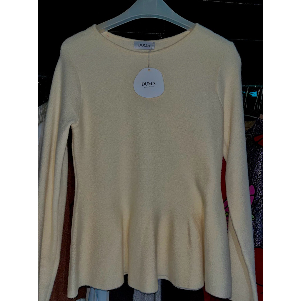 DUMA Josette Peplum Top Cream