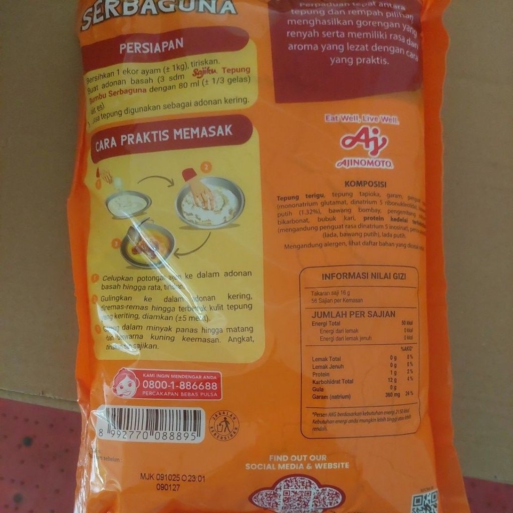 sajiku tepung bumbu 900gram