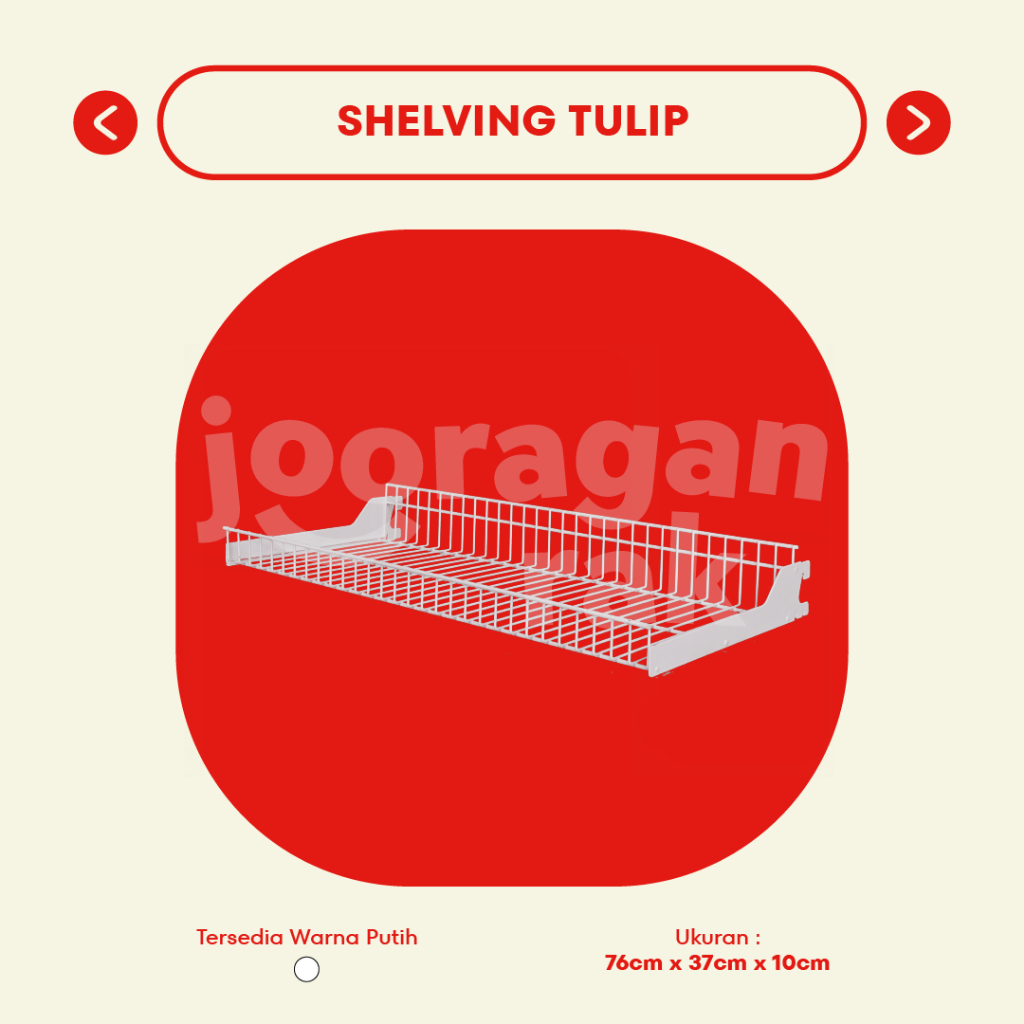 TULIP | EKSTRA RAK TAMBAHAN KERANJANG SHELVING BESI KOKOH GONDOLA SERBAGUNA TOKO DISPLAY