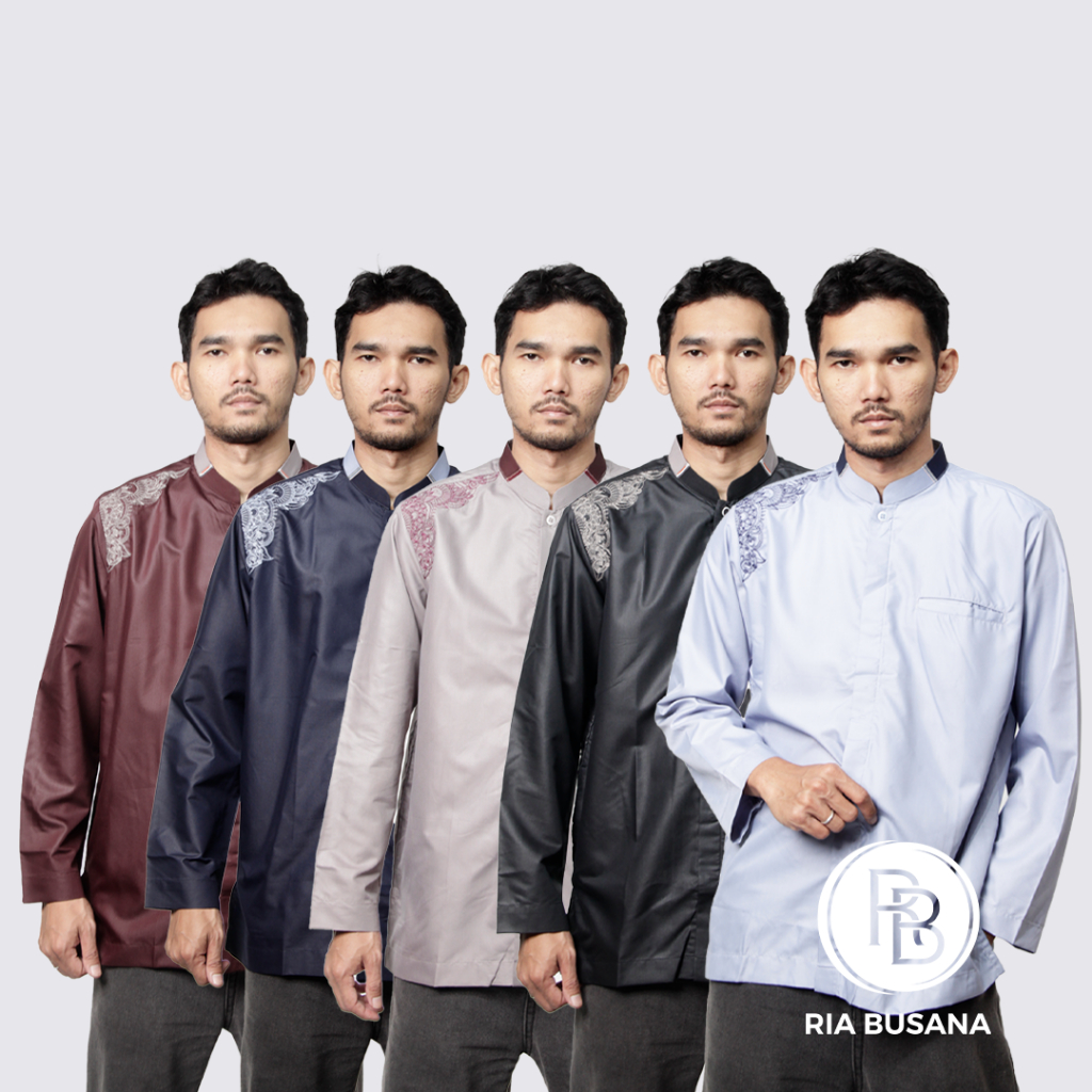 Ria Busana - Al Luthfi - Koko Lengan Panjang Dewasa Pria Katun Halus