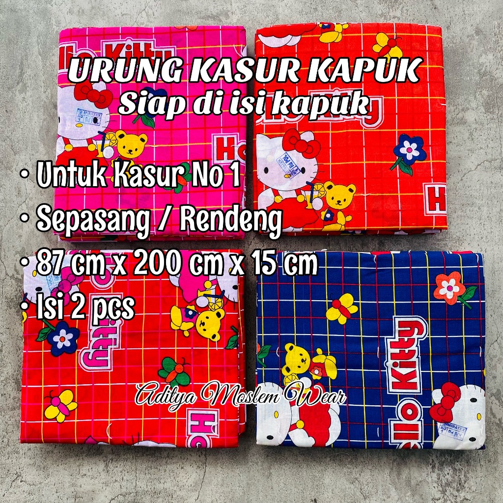 Urung Kasur Kapuk No 1 Sepasang / Rendeng Sarung Kasur Isi Kapuk Kulit Kasur Kapuk Katun