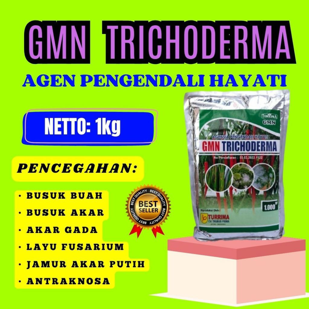 ANTI JAMUR  GMN Trichoderma Harzianum  GMN Trichoderma Biotek Isi 1kg