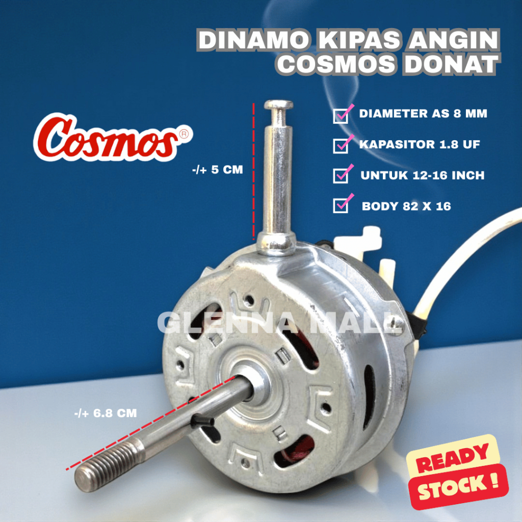 Dinamo Mesin Kipas Angin Cosmos Baru /Wadesta 3in1 Donat / Motor Kipas Angin Cosmos Donat 12-16 inch