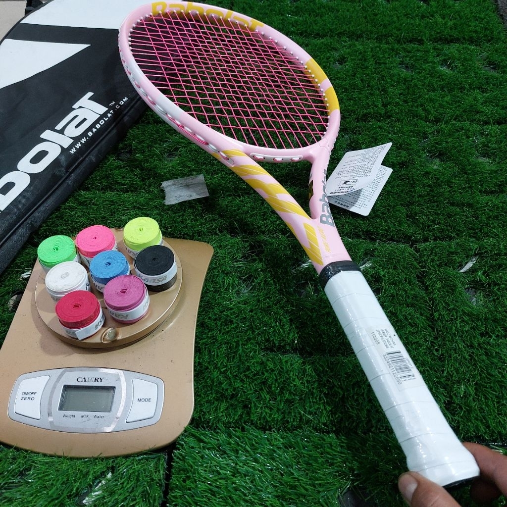 RAKET TENIS SPORT PURE AERO  PINK 280GRAM CARBON IMPORT QUALYTY