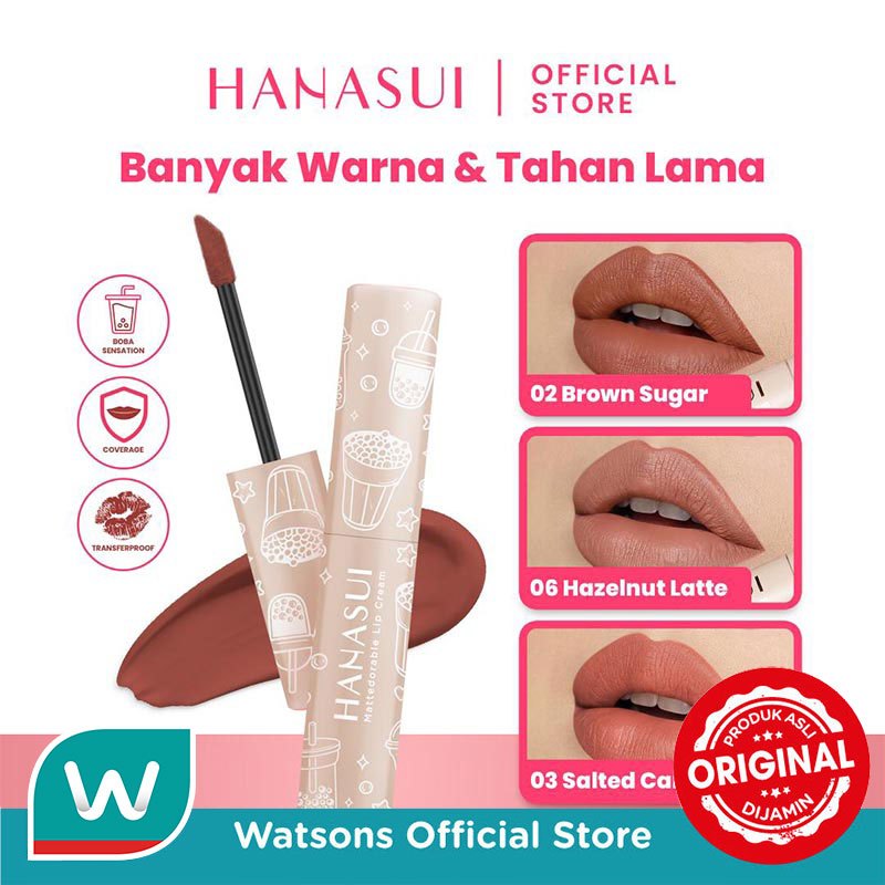 Hanasui Mattedorable Lip Cream Hazelnut Latte#6