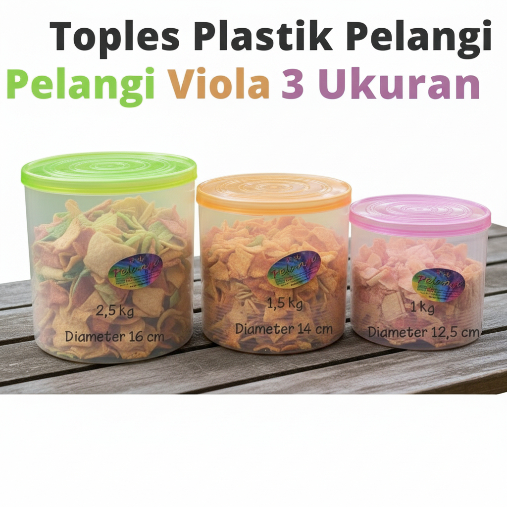 Toples Plastik Viola Toples Pelangi Plastik Toples Plastik
