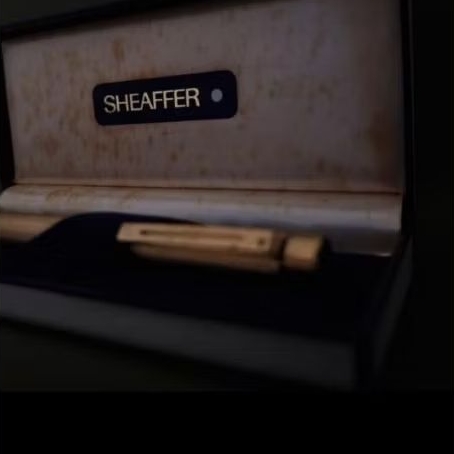 sheaffer pen electroplated classic gold fountian pen + refil baru
