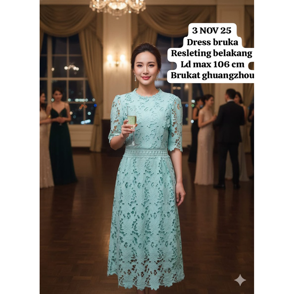 DRESS WANITA BROKAT GUANGZHOU
