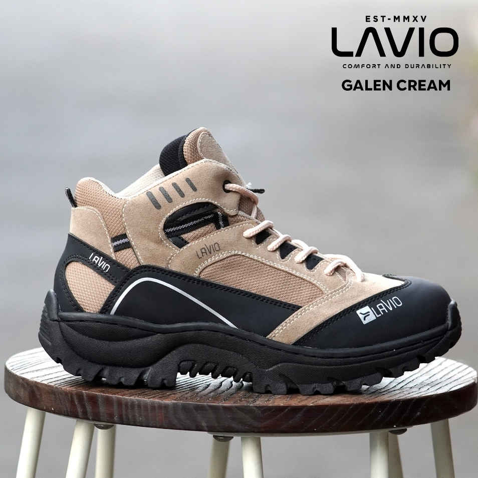Sepatu Safety Hiking Lavio Pria Ujung Besi || Sepatu Lavio Safety Boots Pria Terlaris Outdoor Galen