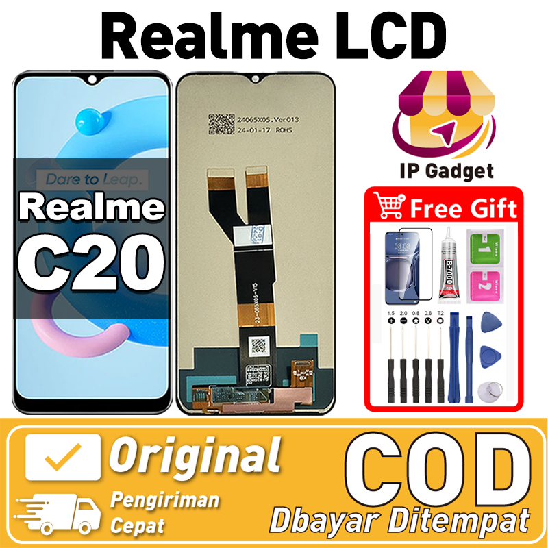 ORI FOR LCD REALME C20 Fullset Original LCD HP REALME C20 Asli Touchscreen Layar Sentuh HP COD