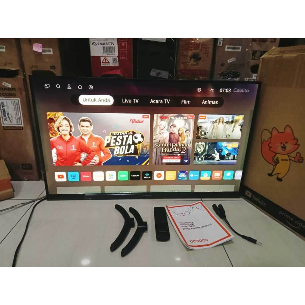 TV LED 2K COOCAA SMART 32 INC PLUS KONDISI BEKAS MASIH SEGEL (6133R)