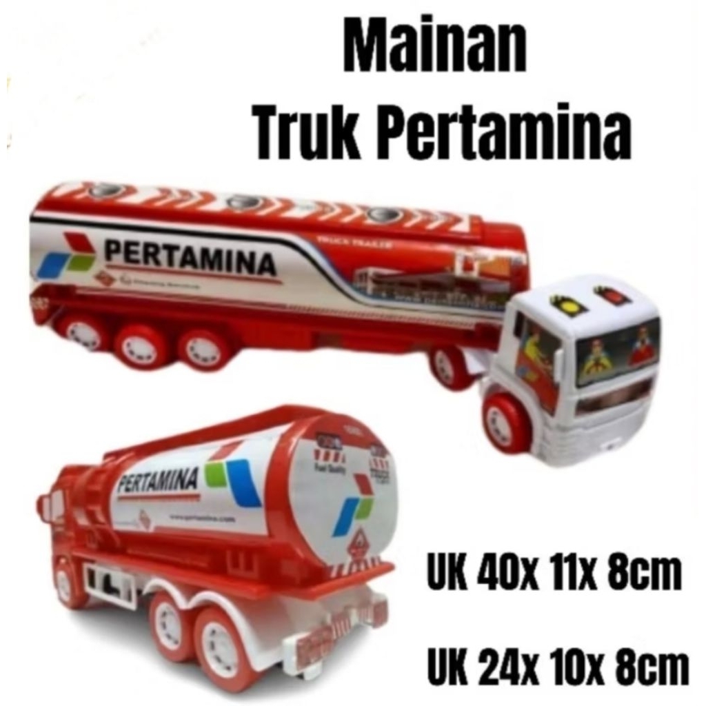 Mainan truck Pertamina panjang/Pertamina mika mainan truk anak