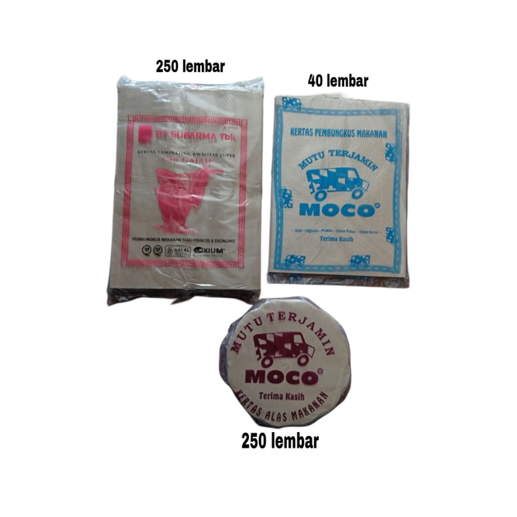 Kertas Nasi 40 & 250 Lembar | Kertas Nasi Bulat 250 Lembar | Food Grade