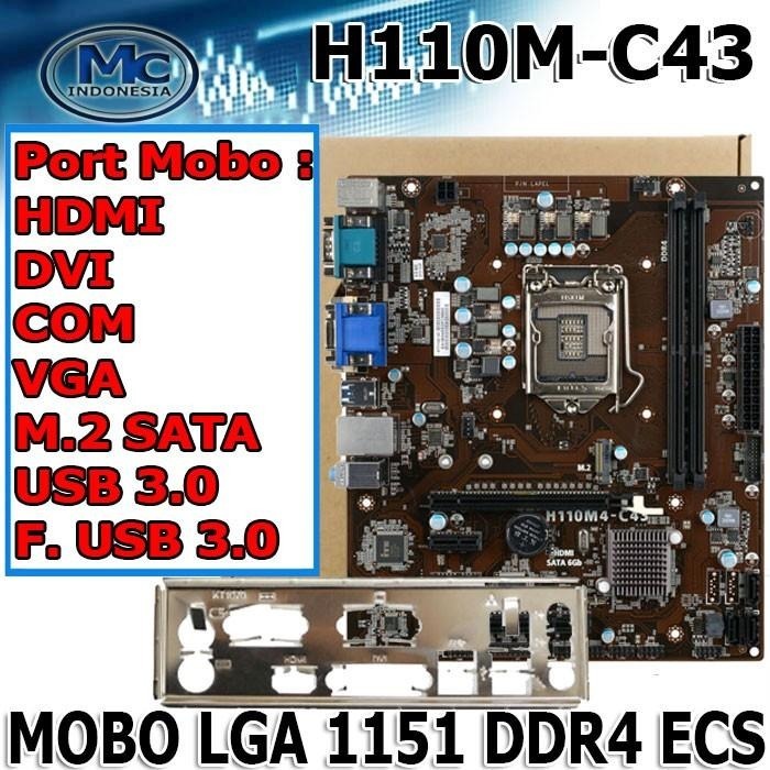 Motherboard Mobo Intel H110 LGA 1151 ONBOARD