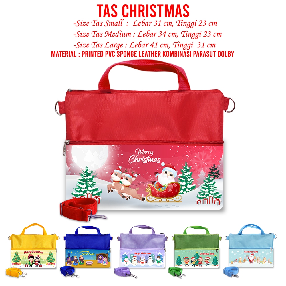 Tas Selempang Seri Natal Souvenir Kristiani Christmas Hadiah Natal Gereja Sekolah Minggu Tas Les