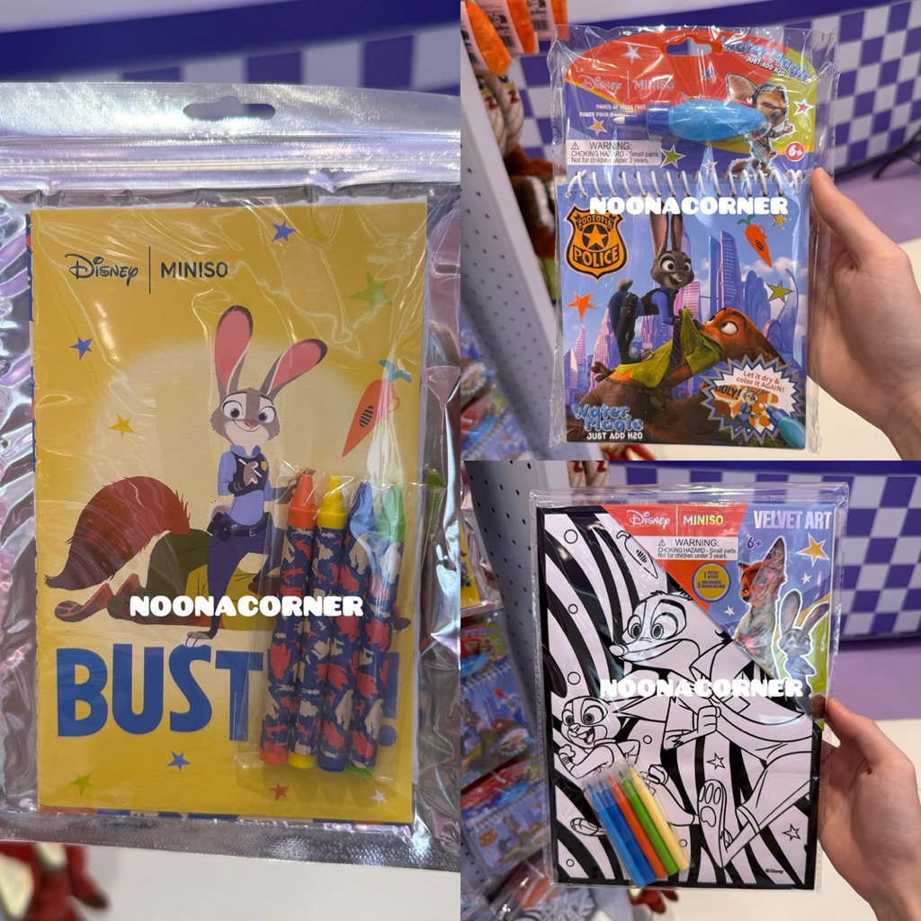 Miniso x Disney‼️ DIY Painting Flocking / Magic Ink Painting / Drawing Bag / Coloring Book Set Zooto