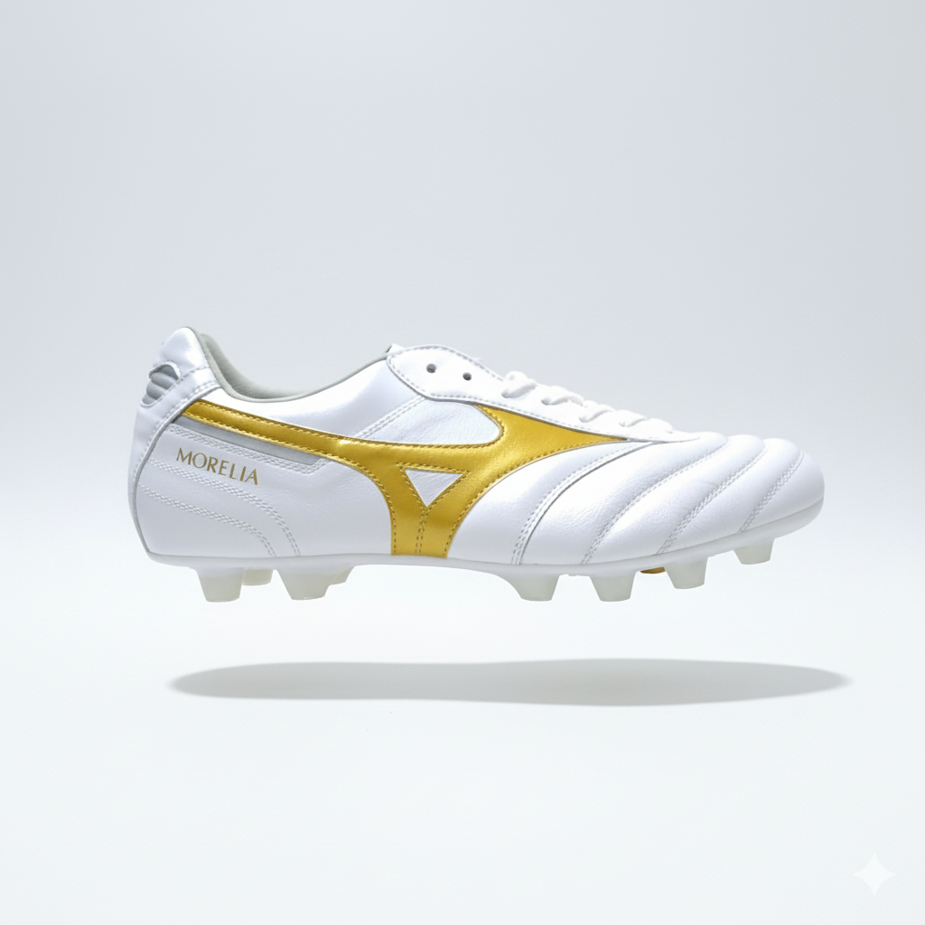 Mizuno Morelia II Elite FG - White Football Gold Galaxy P1GA260450 Original