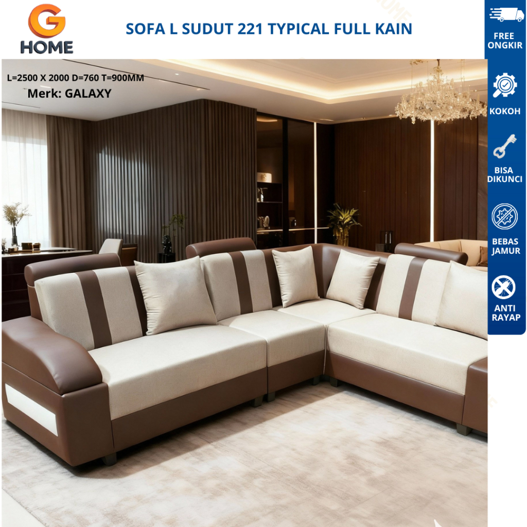 SOFA L SUDUT 221 TYPICAL FULL KAIN
