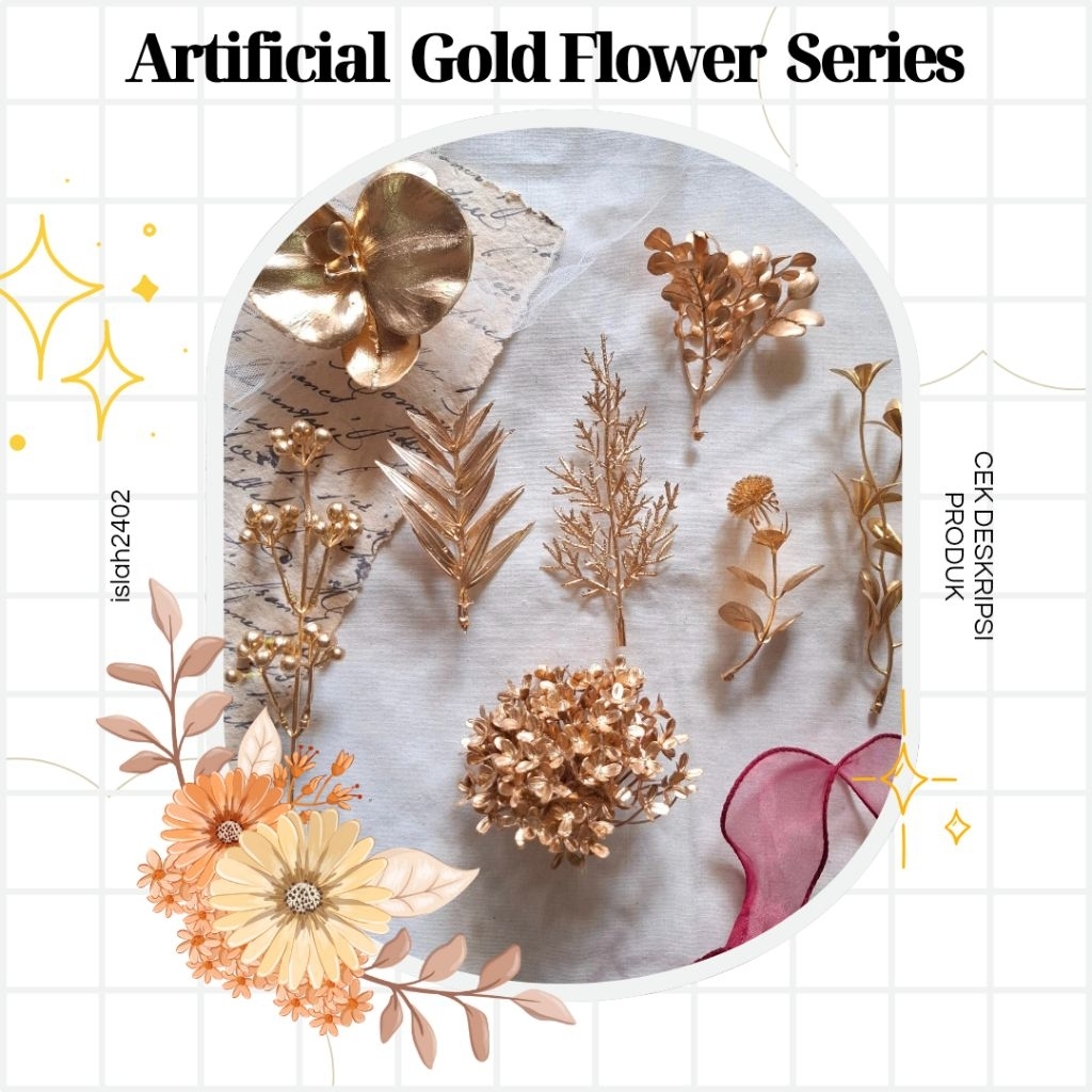 Artificial Gold Flower Series