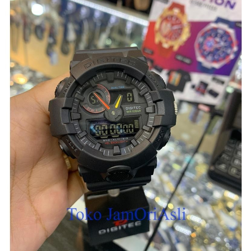 Promo Original Digitec DG-2112 DA2112T DG-2112T DG 2112T DG 2112 Jam Tangan Pria Dual Time