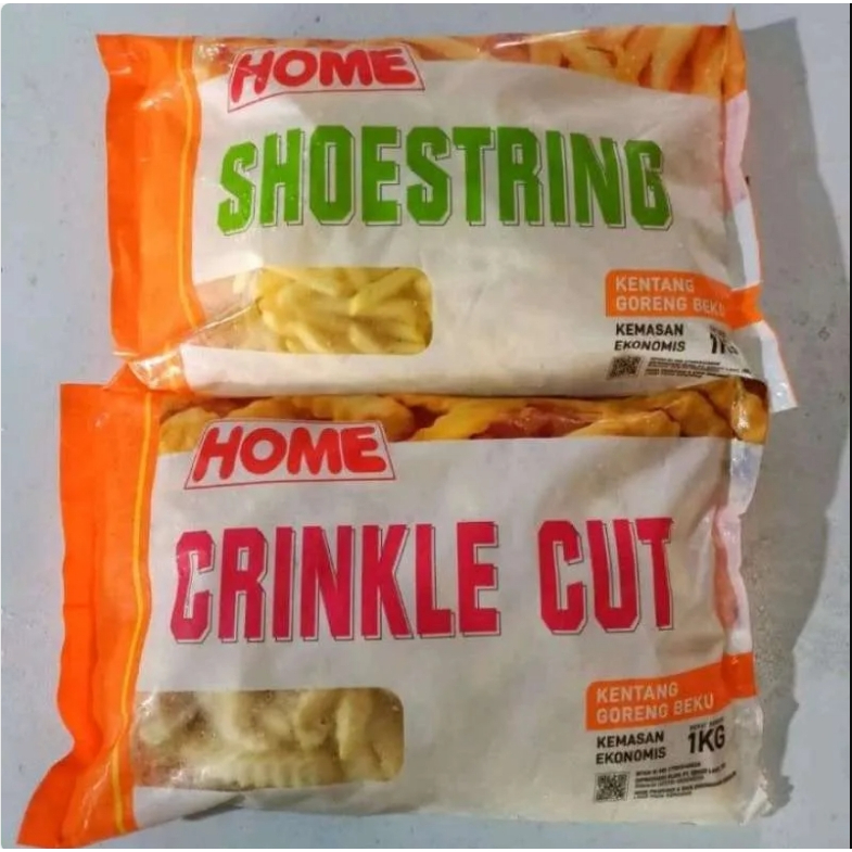 KENTANG FROZEN HOME 1KG HOME STRING DAN HOME CRINKLE CUT