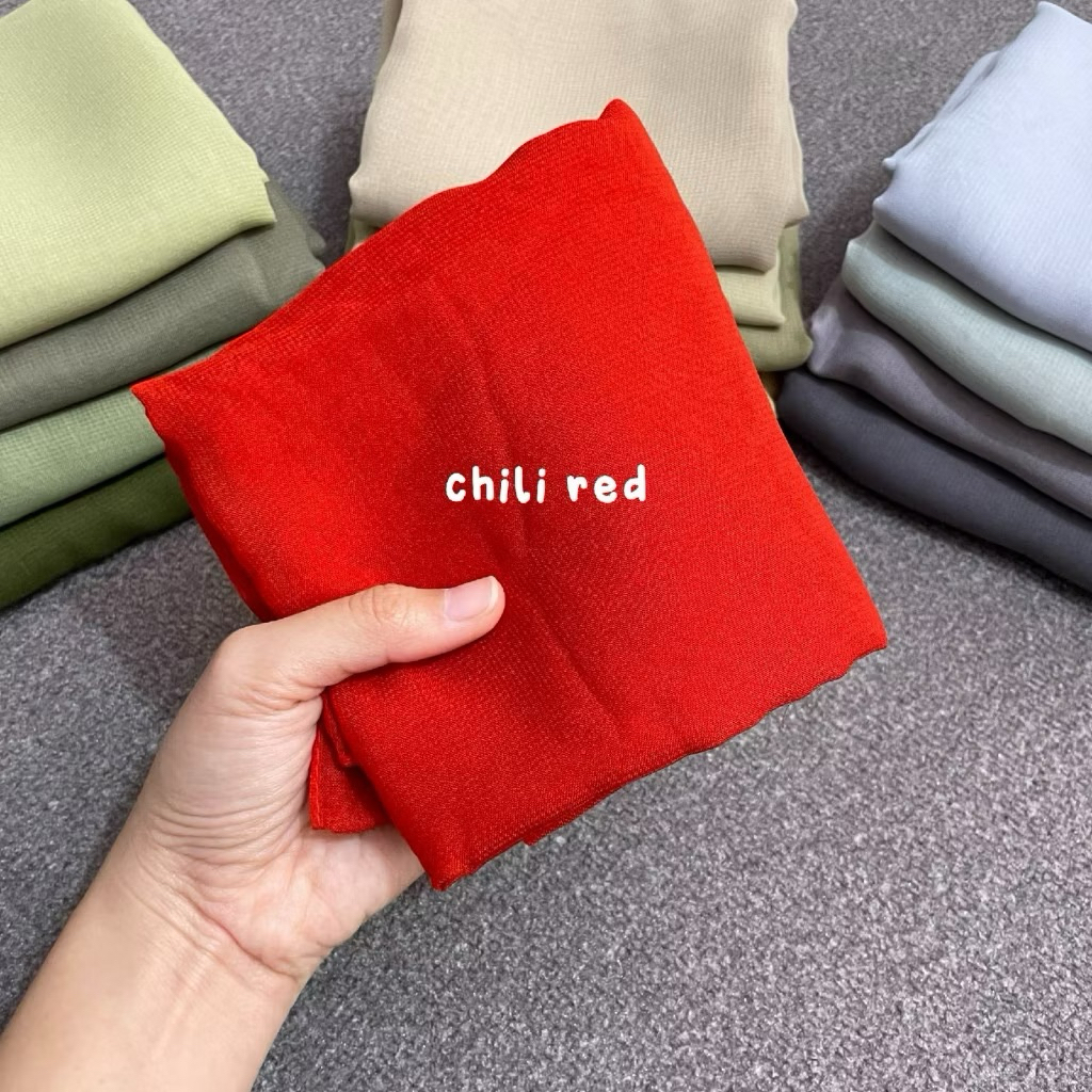 Hijab segiempat bella square merah cabe bella merah cabe hijab merah segiempat merah