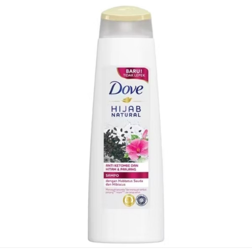 Dove Hijab Natural Shampo Dengan Habbatussauda Dan Hibiscus Anti Ketombe Dan Hitam & Panjang 135 ml