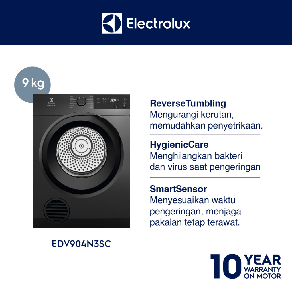 Electrolux Pengering Pakaian / Dryer EDV904N3SC / EDV904 N3SC / EDV 904 N3SC