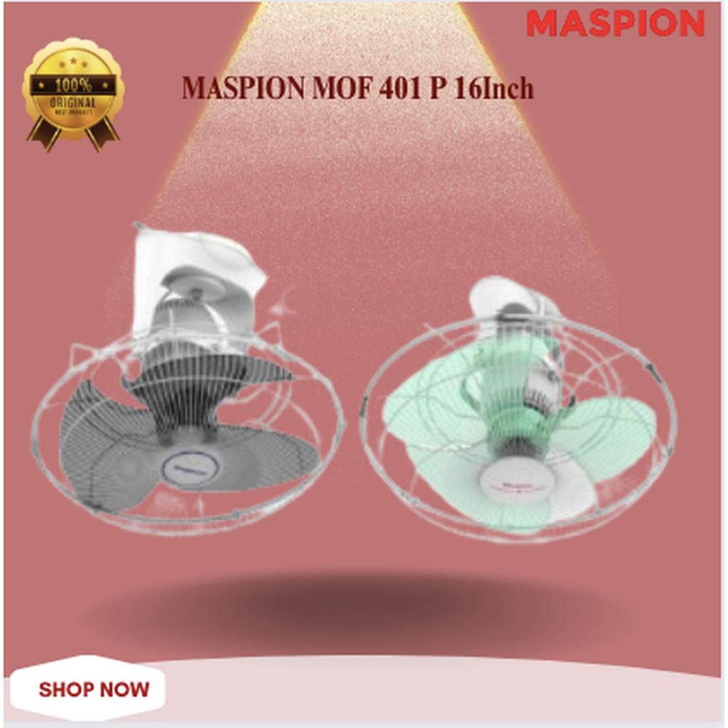 MASPION Kipas Angin Orbit 16 Inch MOF 401P Auto Fan 3 Speed 55W Hemat Energi Garansi 3 Tahun Origina
