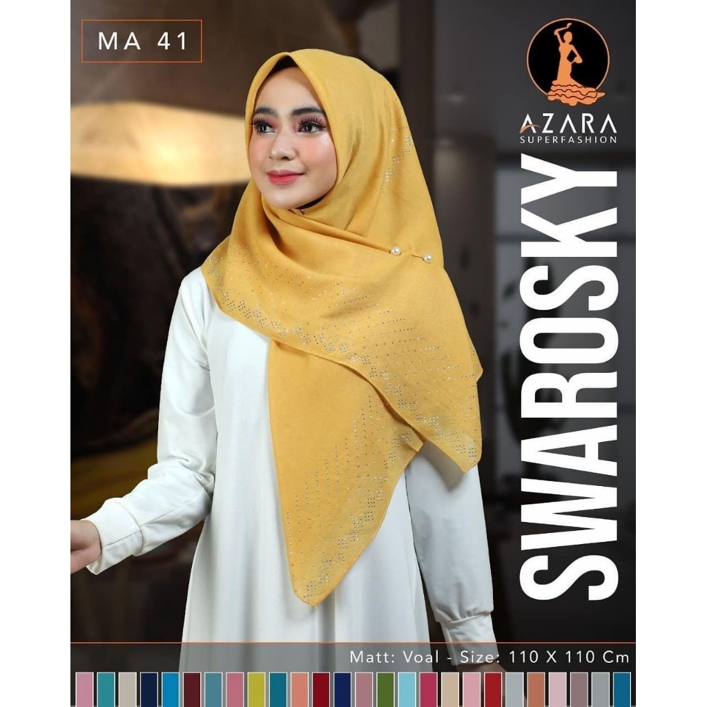 ✨ HIJAB SEGIEMPAT AZARA SWAROVSKI PAYET // HIJAB SEGIEMPAT PAYET // SEGIEMPAT VOAL  ✨