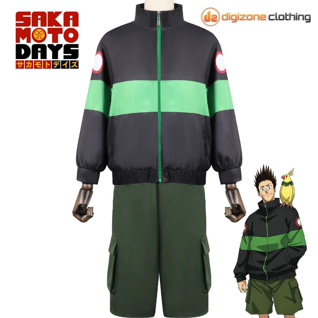 Set Cosplay Anime Sakamoto Days Heisuke Mashimo Jaket Celana Pendek