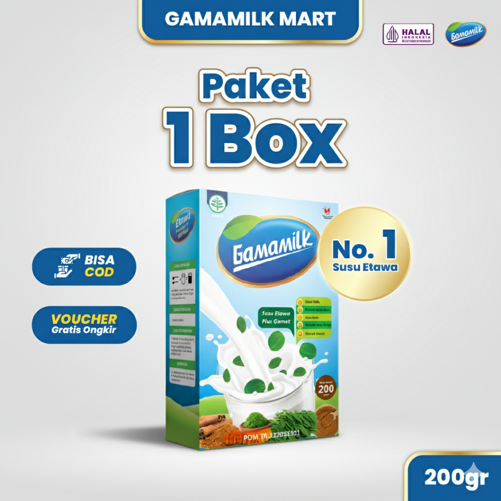 GAMAMILK Etawa Gamat - Susu Etawa Plus Gamat - HALAL Dan BPOM