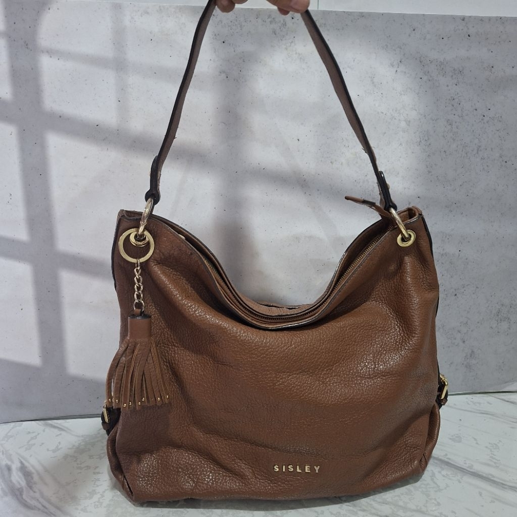 Tas Preloved Hobo Sisley Fish Tail Brown