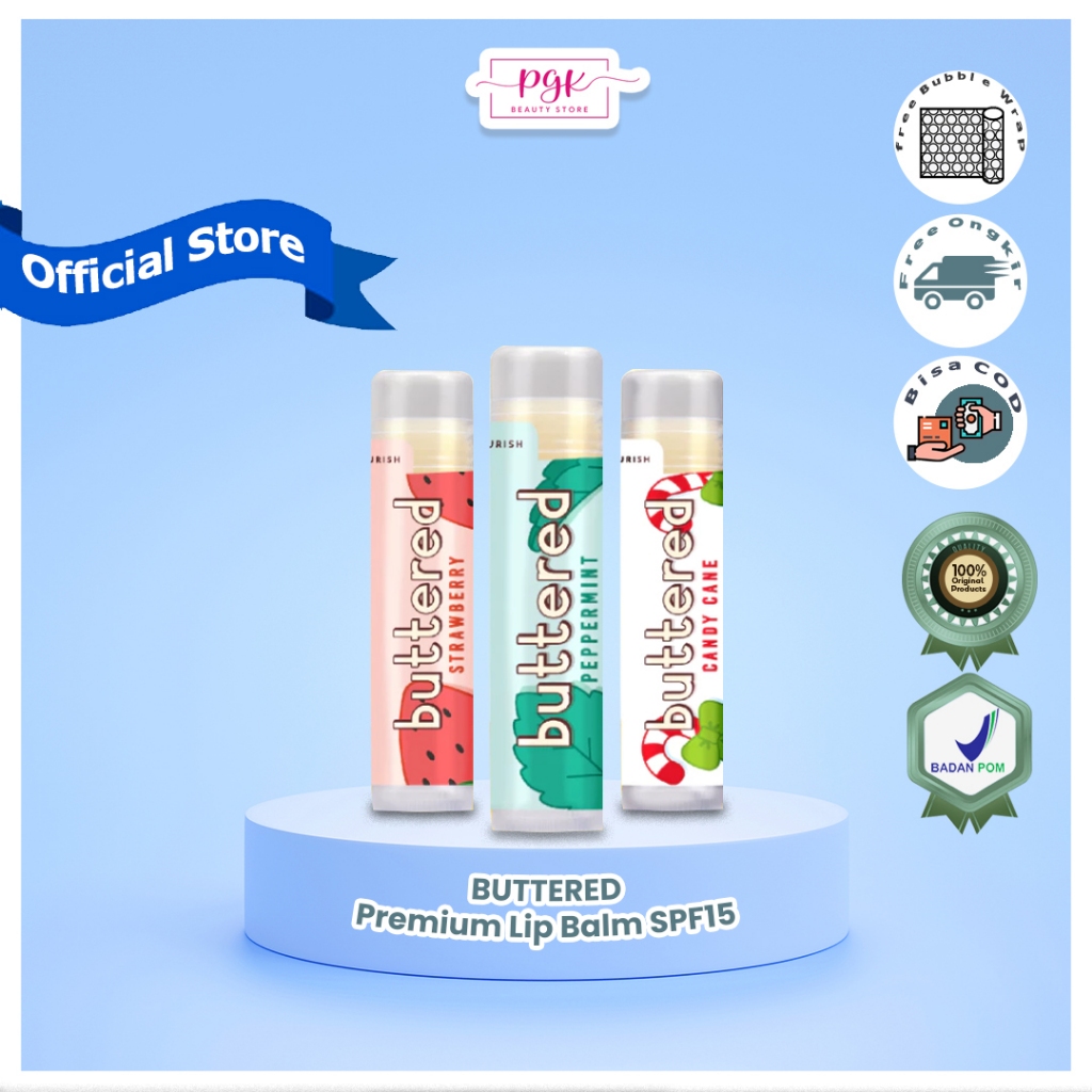 BUTTERED Premium Lip Balm SPF15 | BUTTERED-PREMIUM LIP BALM