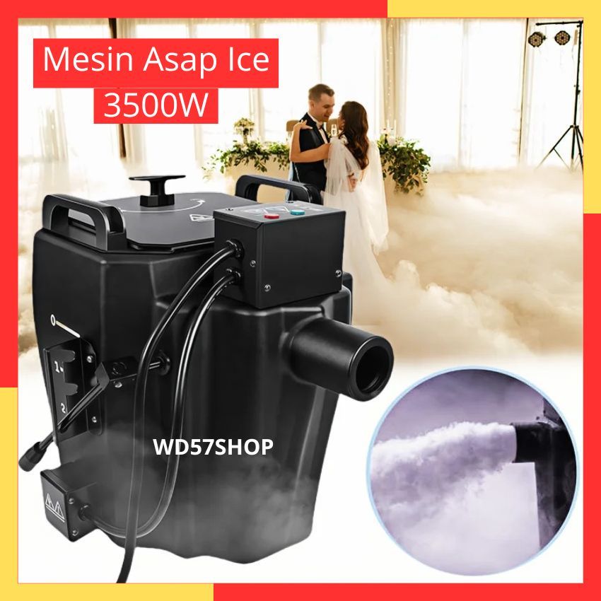 Mesin Kabut Asap Dry Es Pesta Pernikahan Panggung Party DJ Show Dance Smoke Machine 3500W