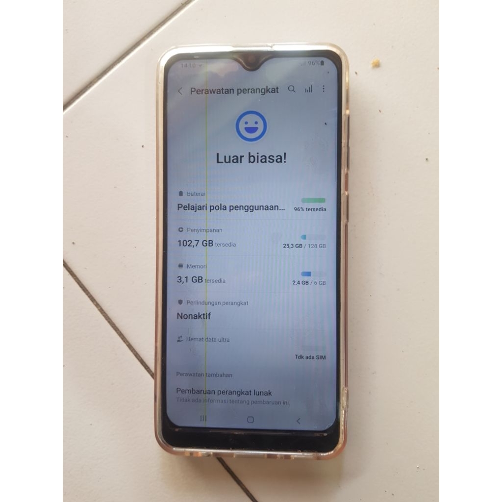 Samsung A31 minus LCD, sentuh normal.