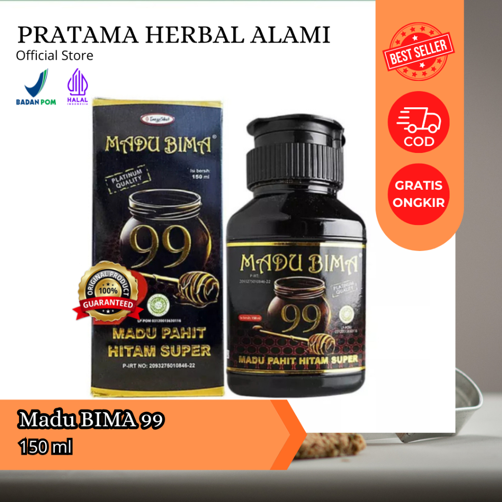 Bima 99 Halal | Madu Hitam Pahit Original | Madu bima 99