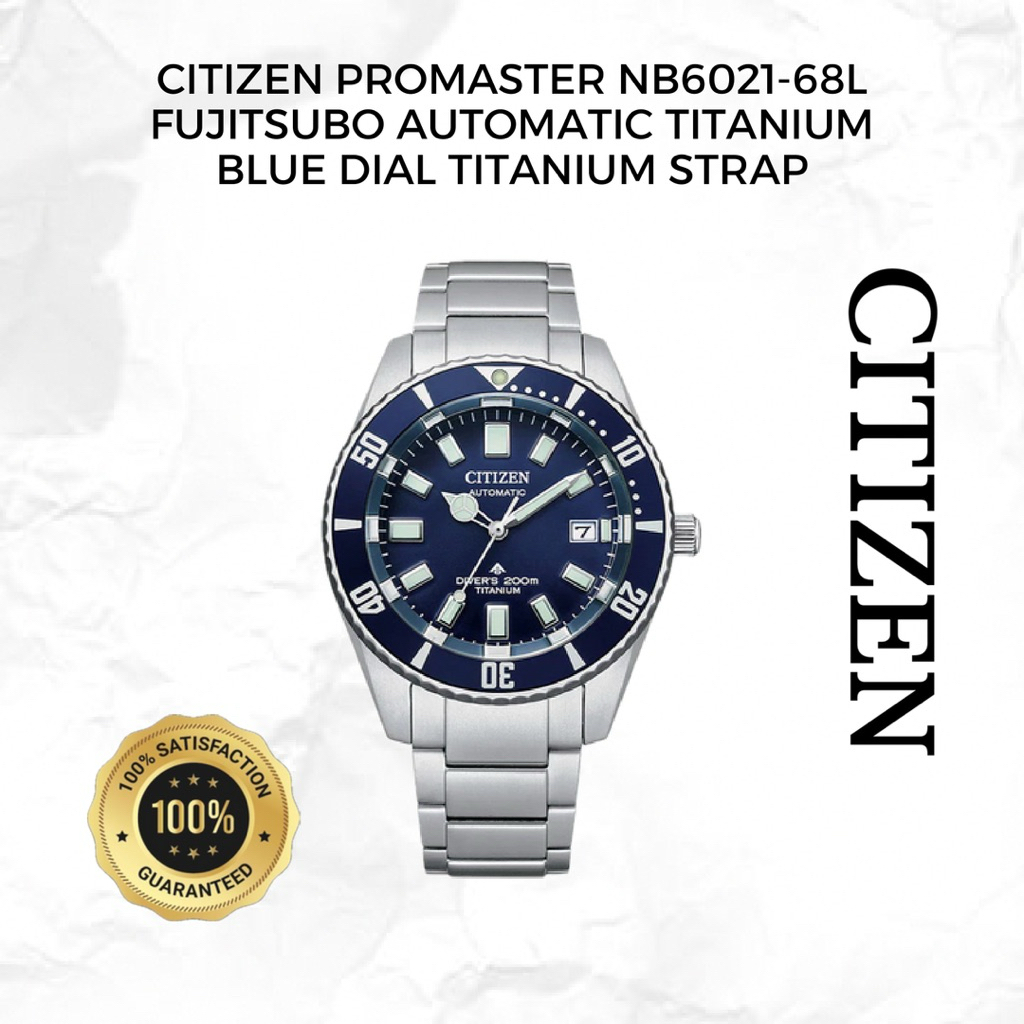 Citizen Promaster NB6021-68L – “Fujitsubo” Automatic Diver (Titanium Blue Dial / Titanium Strap)
