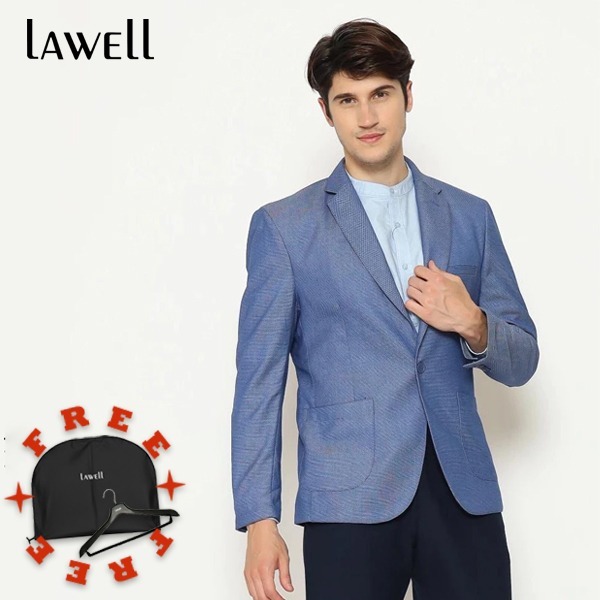 Schoeller Jas Blazer Pria 1 Kancing – HItam / Abu-Abu / Biru Bahan Premium