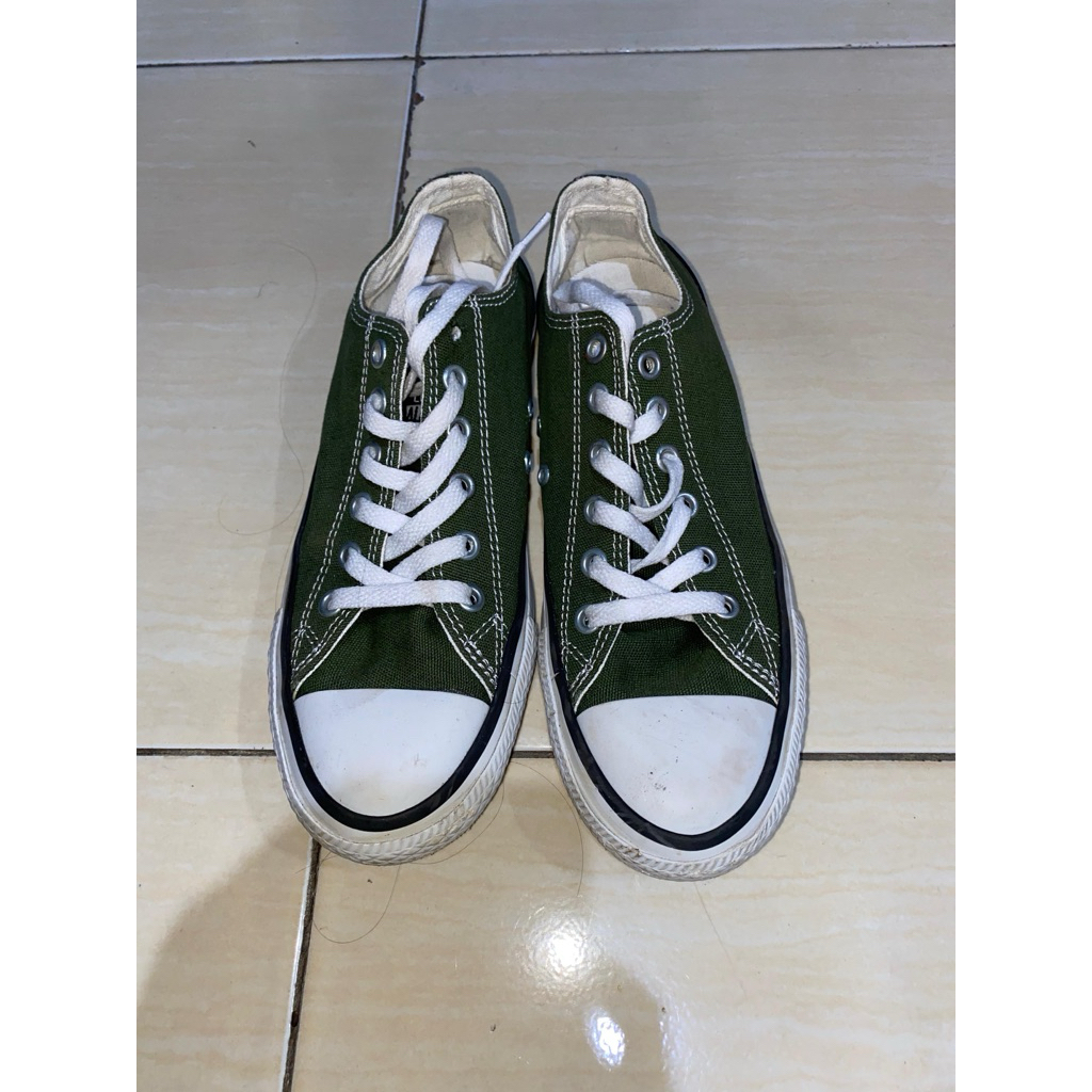 sepatu converse hijau army