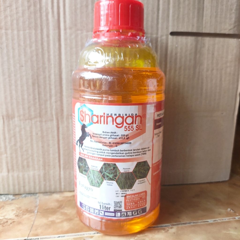 Sharingan 555 SL Herbisida / Racun rumput mati permanen / kuwalitas setara dengan roundup. Aman untu