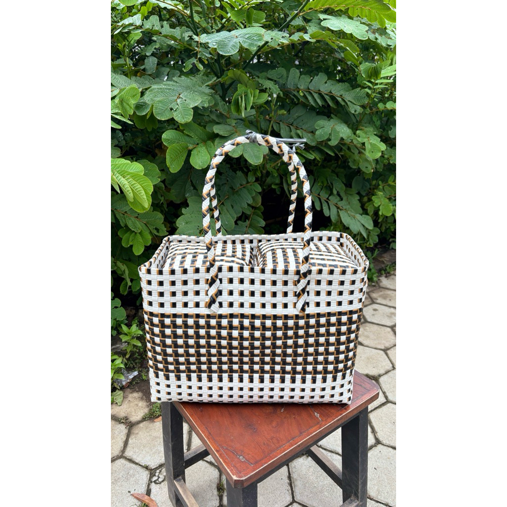 REQUEST WARNA DAN MOTIF (PO) SET KEBEN JUMBO BALI/TAS ANYAM BAHAN PLASTIK JALI/TAS ANYAM MENJALIN/TA