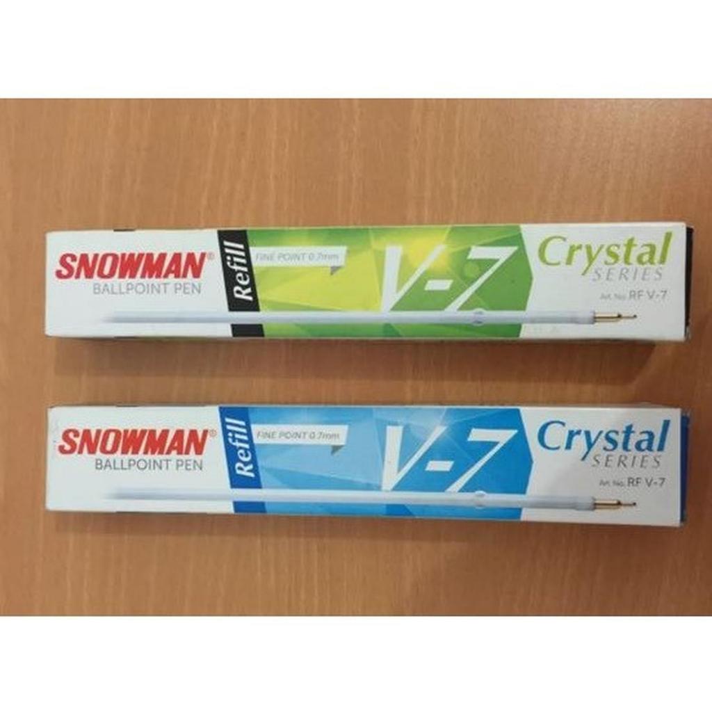 Refill / Isi Ballpoint Pulpen SNOWMAN V7 V4 - Hitam