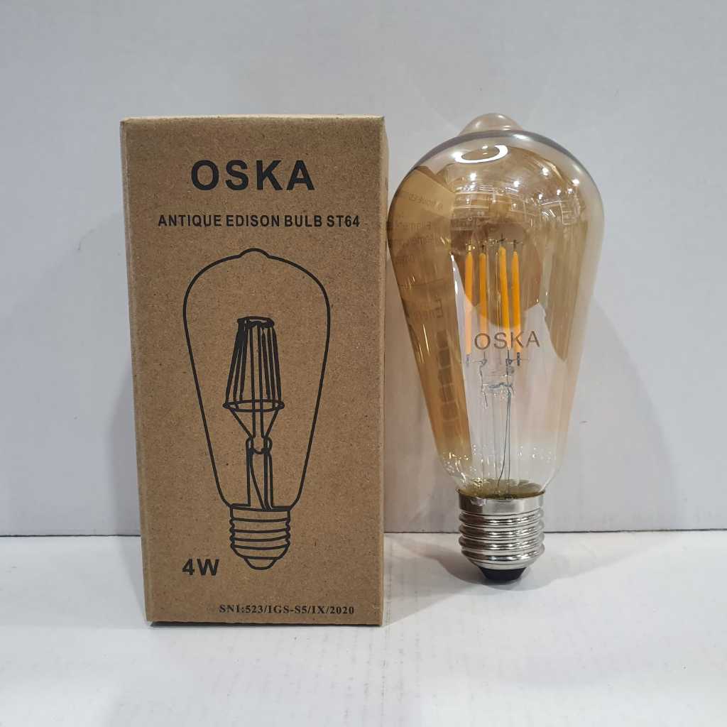 Lampu Filamen Oska 4W - Lampu Edison Warm White
