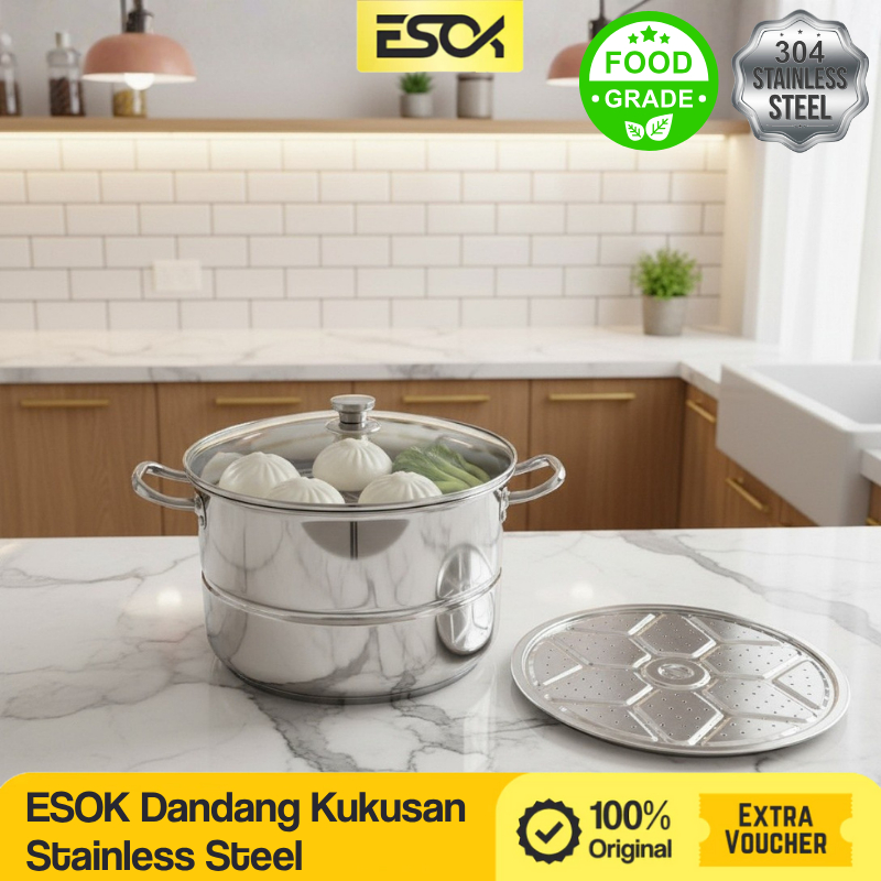 ESOK Panci Bakso Stainless Steel SUS304 Dandang Jumbo