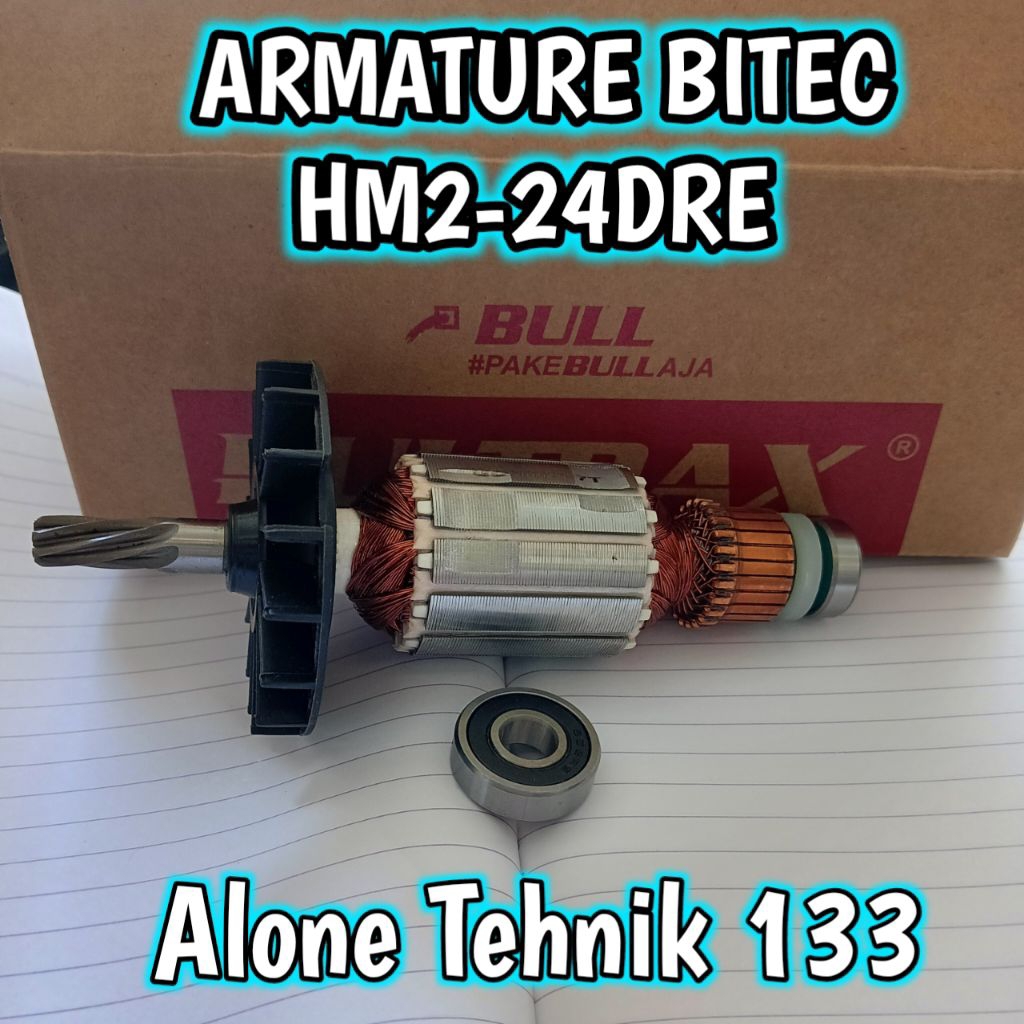 ARMATURE BITEC HM2-24DRE ANGKER MESIN BOR ROTARY HAMMER BITEC HM2-24DRE ROTOR MESIN BOR ROTARY HAMME